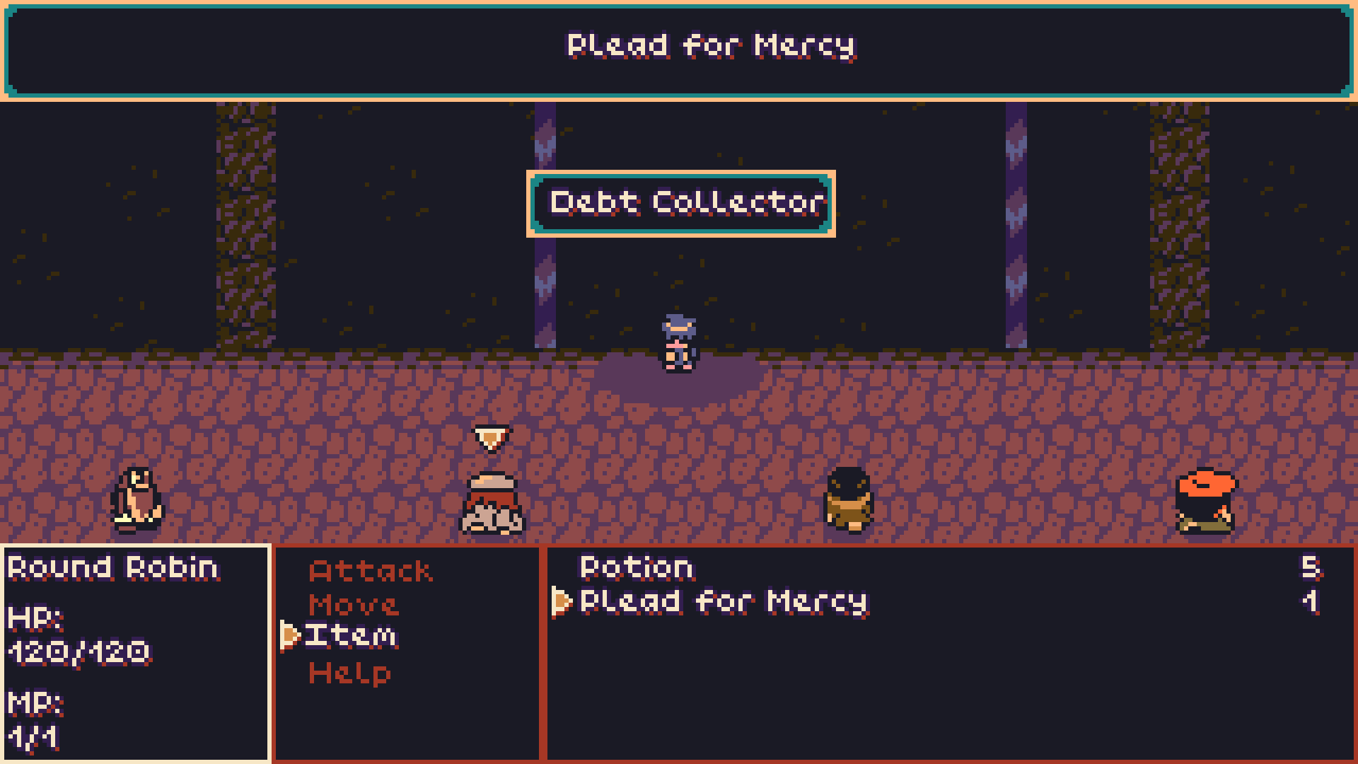 Pleading the Debt Collector to be merciful.